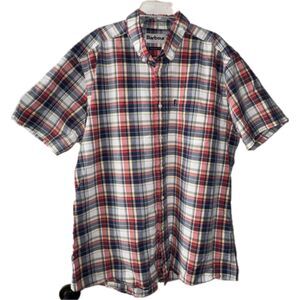 Barbour casual shirt Madras 1 Tailored cotton short sleeve XL